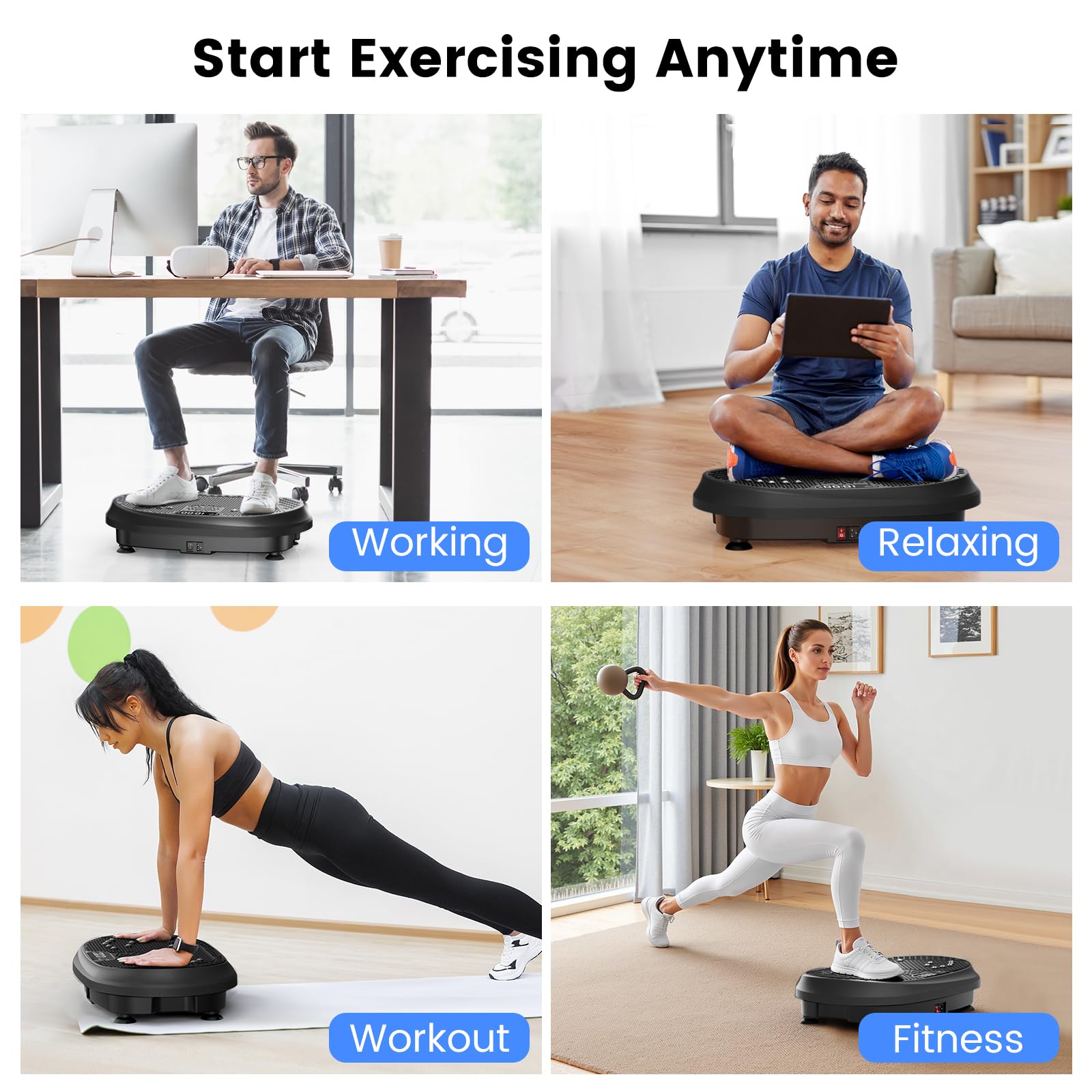 HVX placed in a home office showcasing discreet fitness integration and convenience