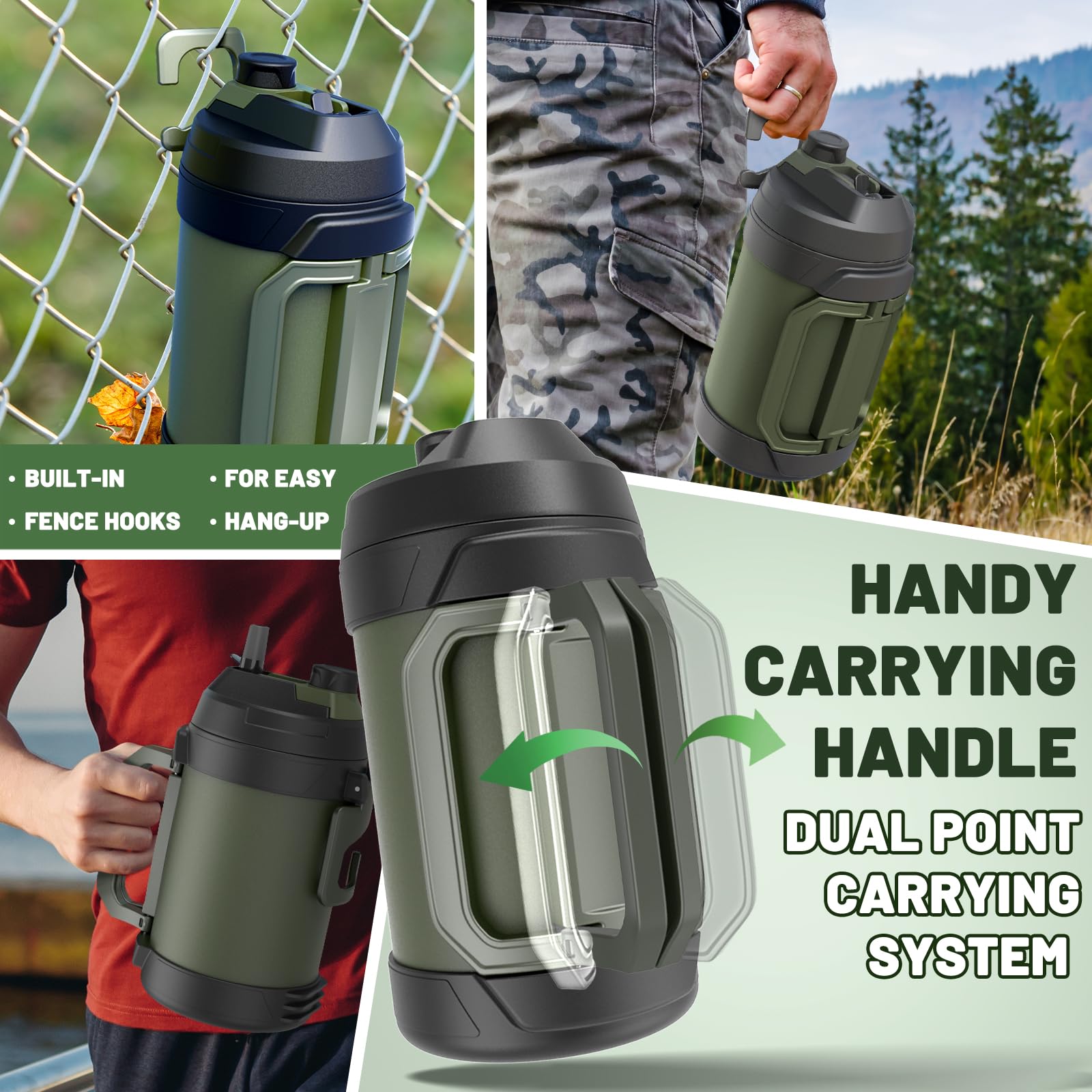 Hydraful flip spout and built-in straw detailed shot highlighting easy sipping benefit
