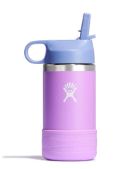 Hydro Flask front view shows bright anemone purple and kid-friendly shape