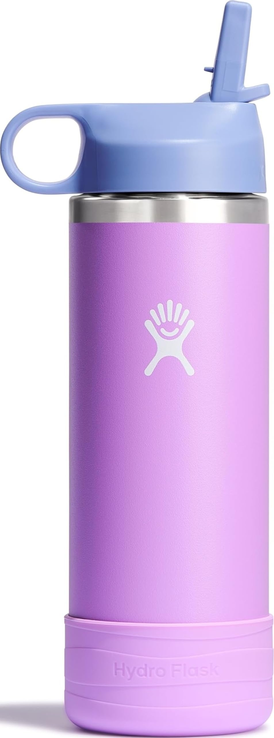 Hydro Flask front view showing anemone purple bottle and clean design for easy use