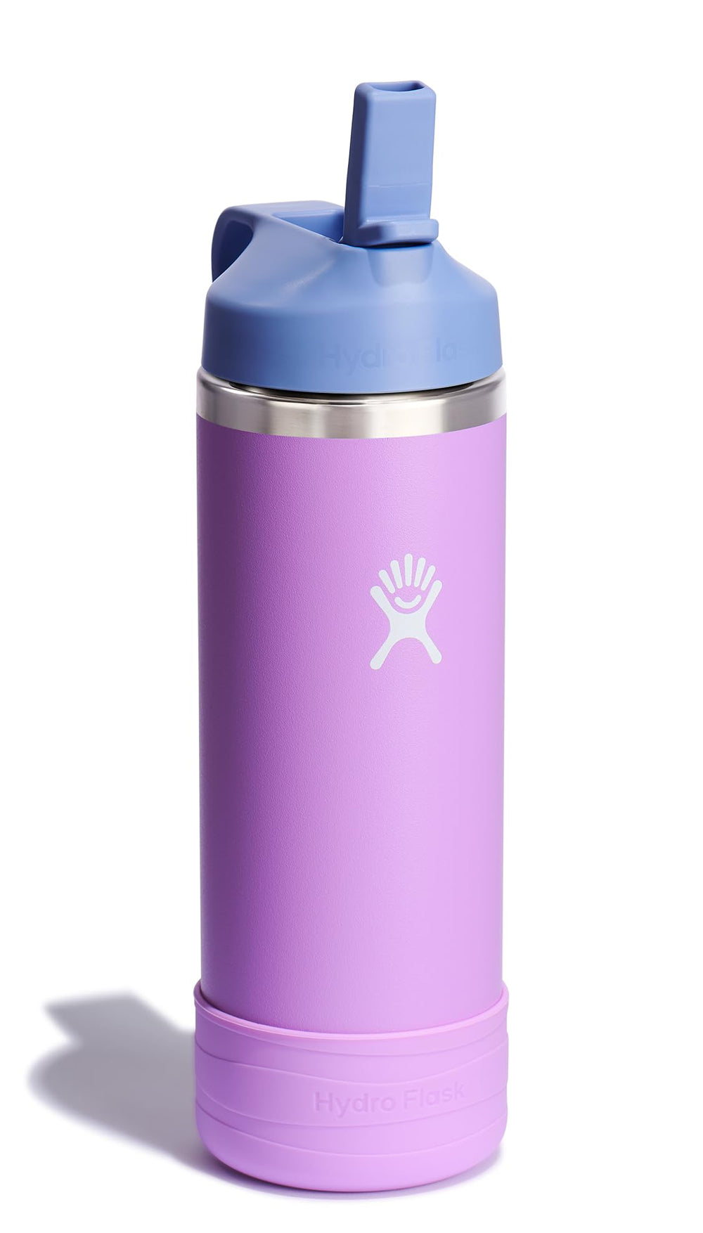 Hydro Flask straw cap closeup displaying flip straw and leak-reducing closure benefit