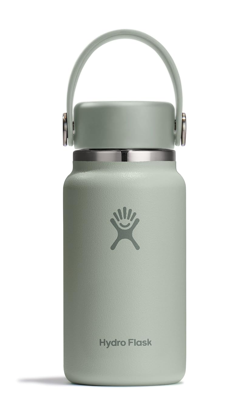 Hydro Flask Micro front view in agave green showing compact portability and durable finish
