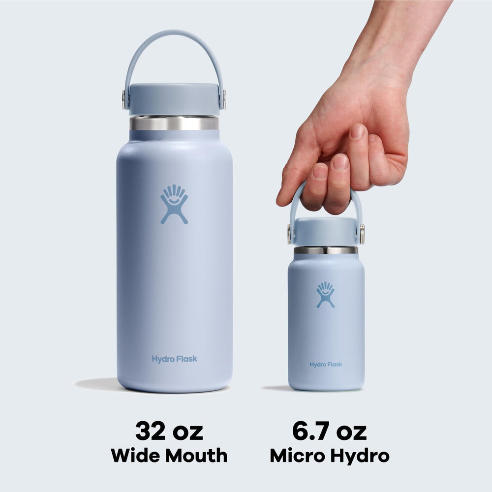 Hydro Flask Micro close-up of powder coat texture showing scratch resistance benefit