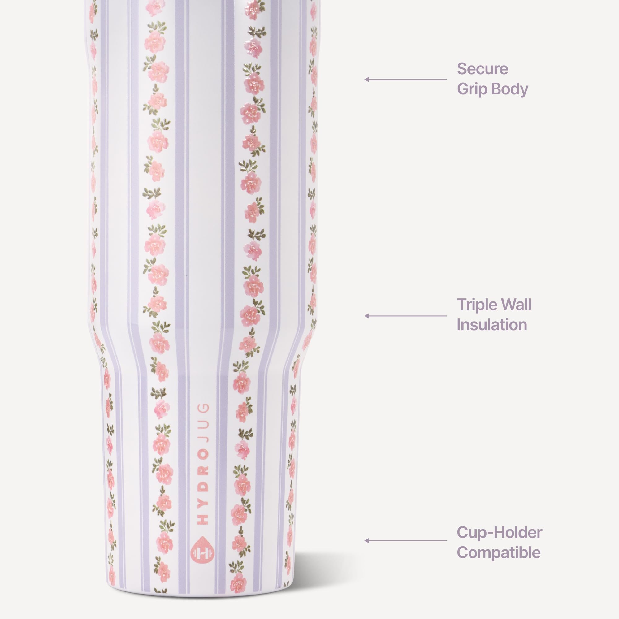 HydroJug Primrose dual-function spout and attached straw for fast sipping