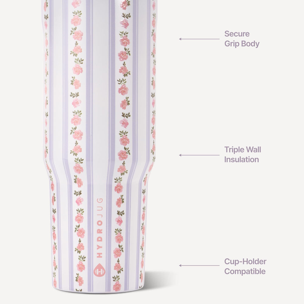 HydroJug Primrose dual-function spout and attached straw for fast sipping