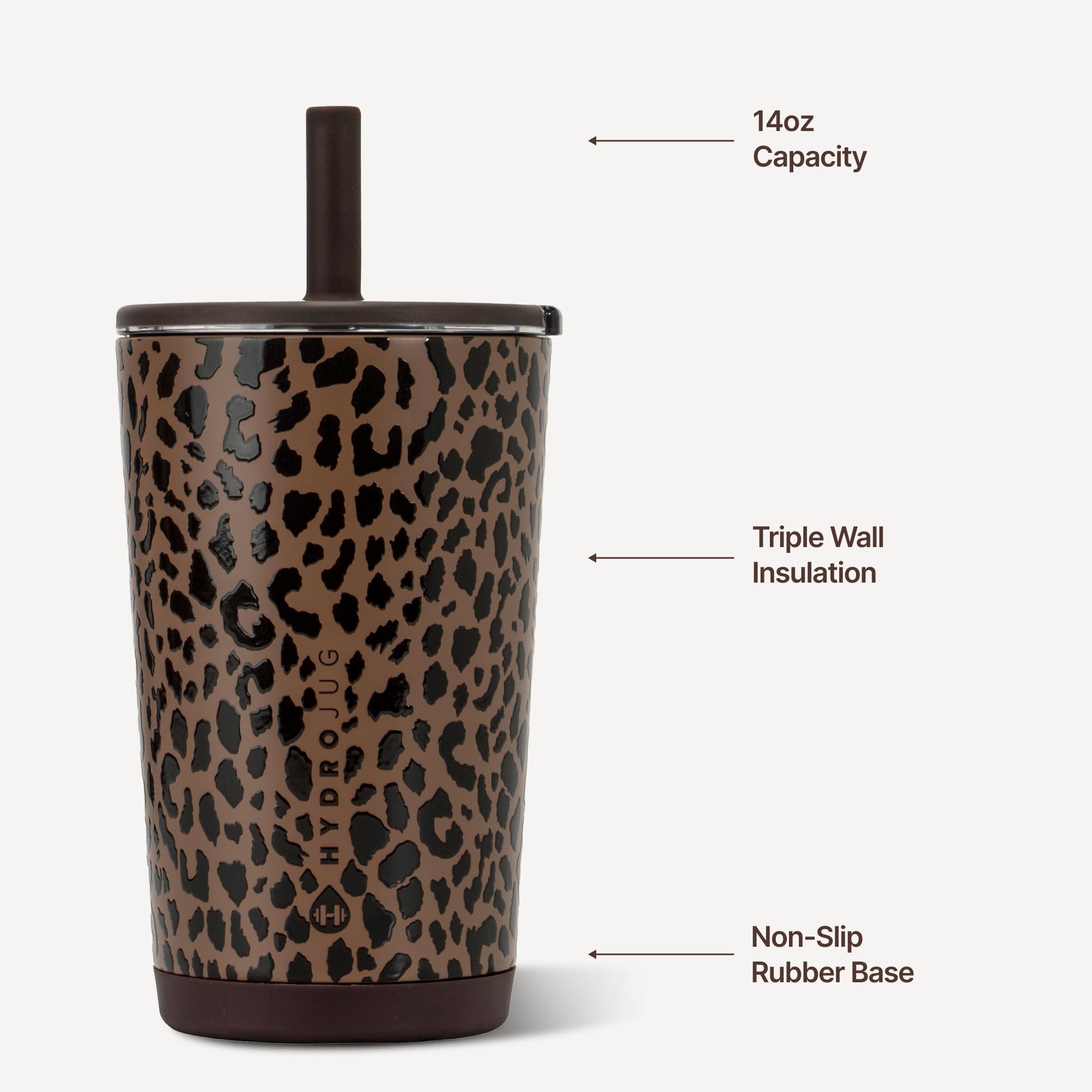 HydroJug soft-touch lid and flexible straw close-up for effortless sipping and comfort