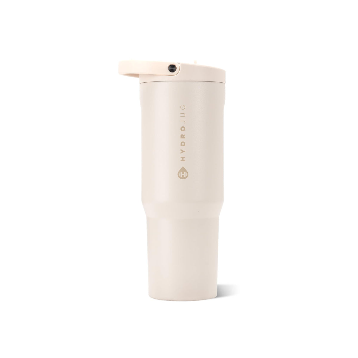 HydroJug cream front view showing full bottle and capacity benefit