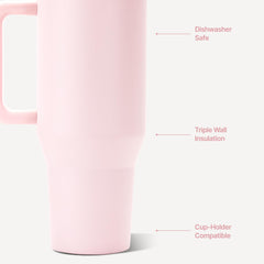 HydroJug Traveler lid with flip straw demonstrating easy sip benefit