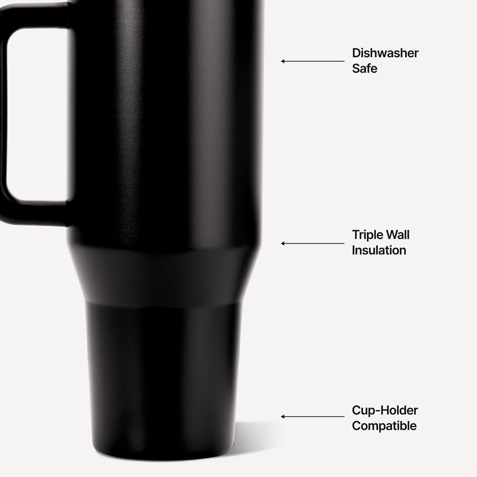 HydroJug Traveler flip straw lid open, demonstrating quick one-handed sipping convenience