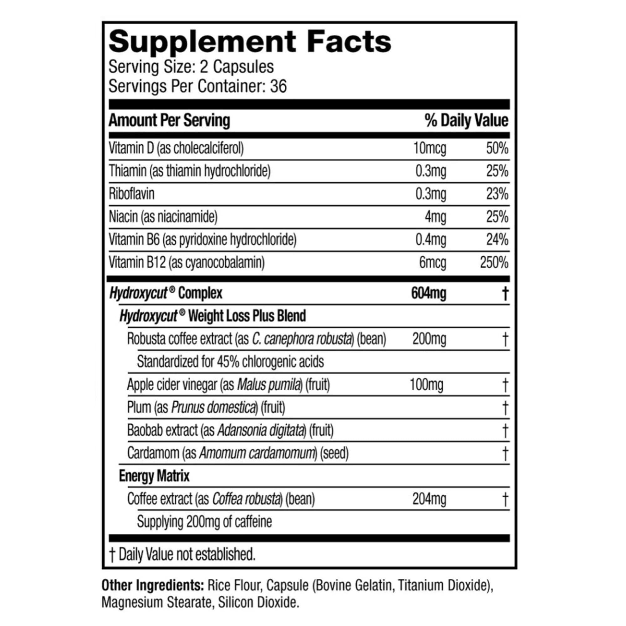 Hydroxycut capsule close-up highlighting texture and rapid-release form for fast delivery