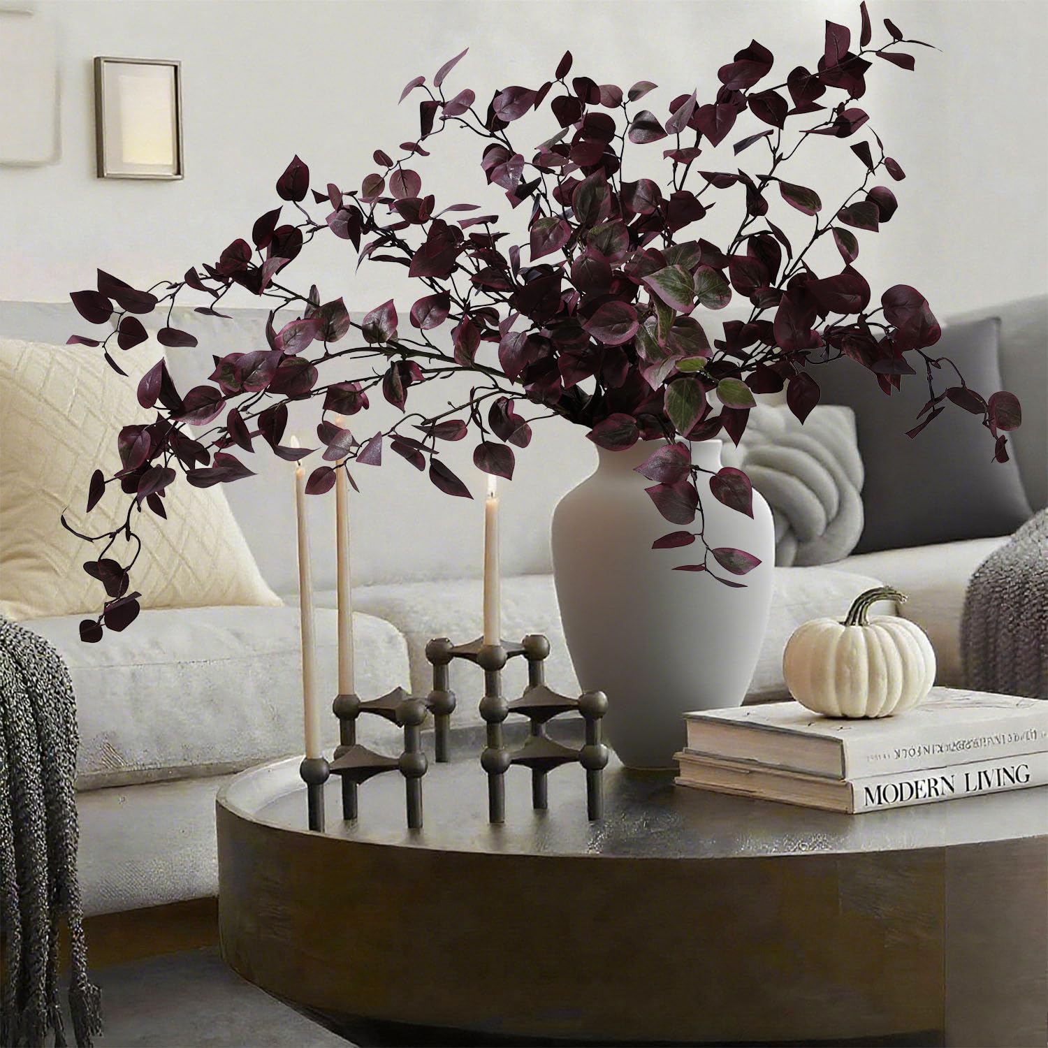 HyeFlora burgundy and autumn green leaves showing seasonal color blend