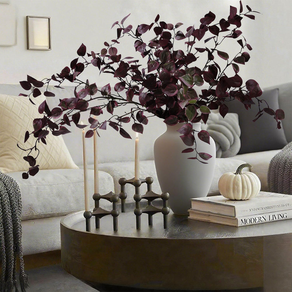 HyeFlora burgundy and autumn green leaves showing seasonal color blend