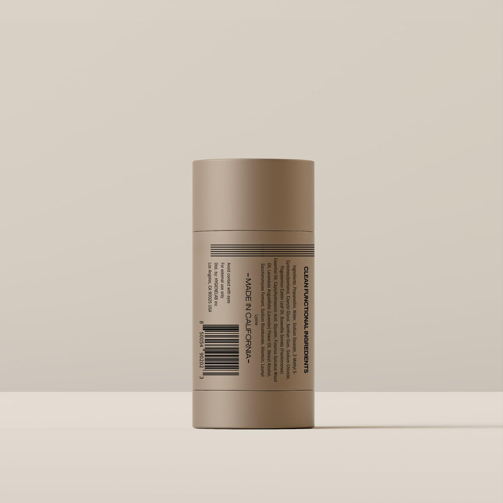 HygieneLab applying deodorant to underarm demonstrating quick-dry benefit