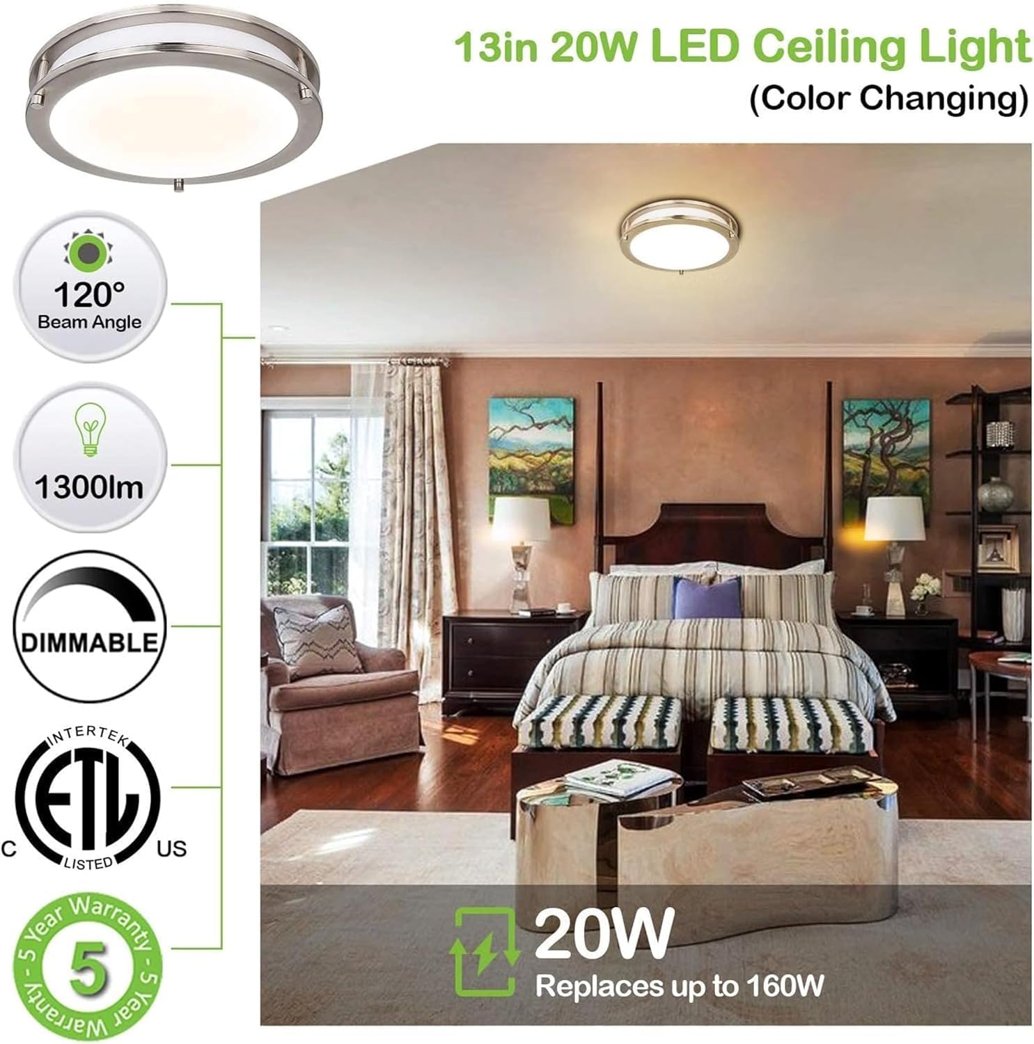 hykolity in bedroom creating warm ambient lighting for relaxation and comfort