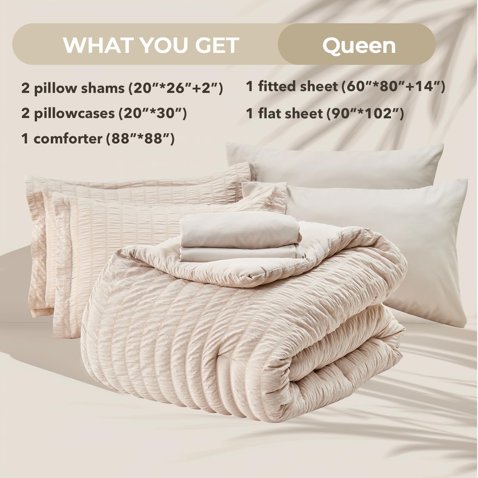 HYMOKEGE pillows and shams arranged to show coordinated look and easy styling benefit