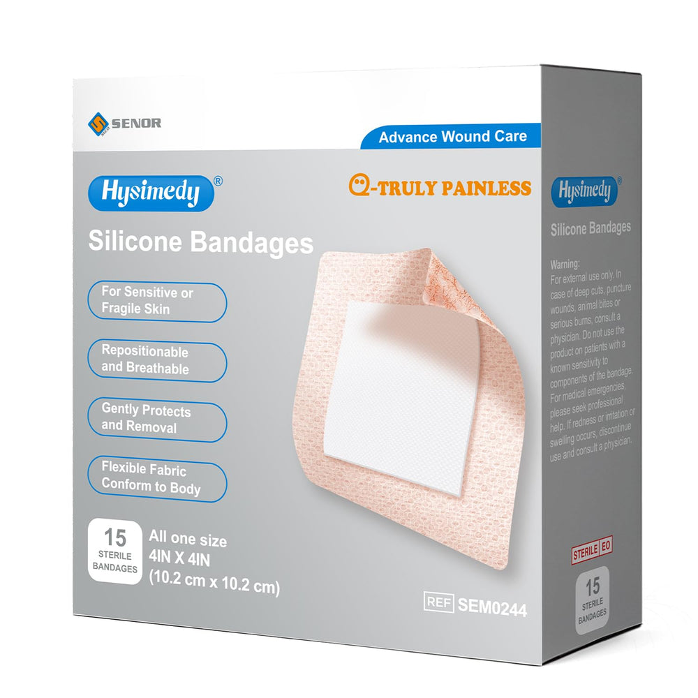 Hysimedy front packaging showing pack of 15 bandages for easy storage and selection