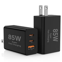 Hzevn front view of dual USB‑C and USB‑A cube charger, fast multi‑device charging