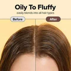 I DEW CARE powder texture close-up demonstrating ultra-fine absorbency