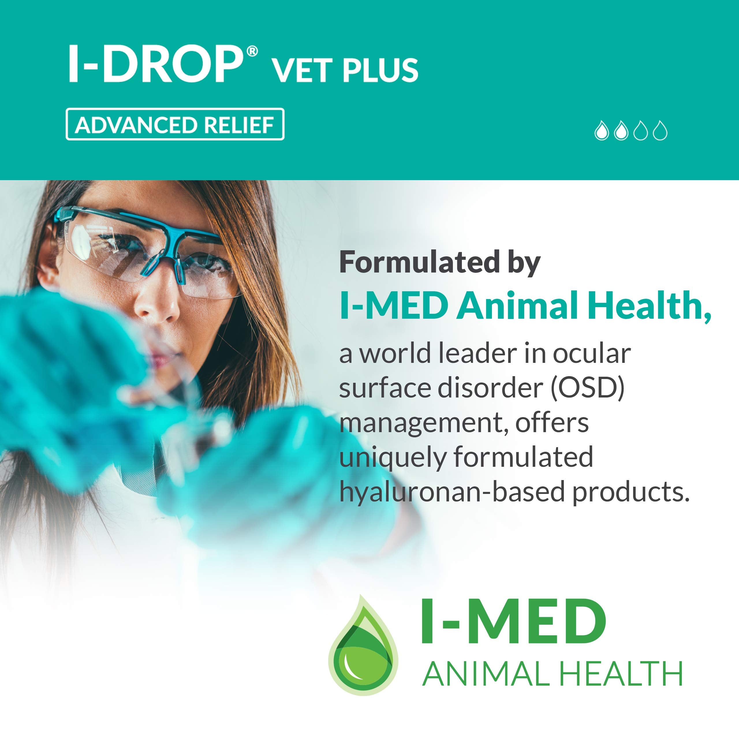 I-DROP Vet Plus beside grooming items in a pet care setting showing routine care benefit