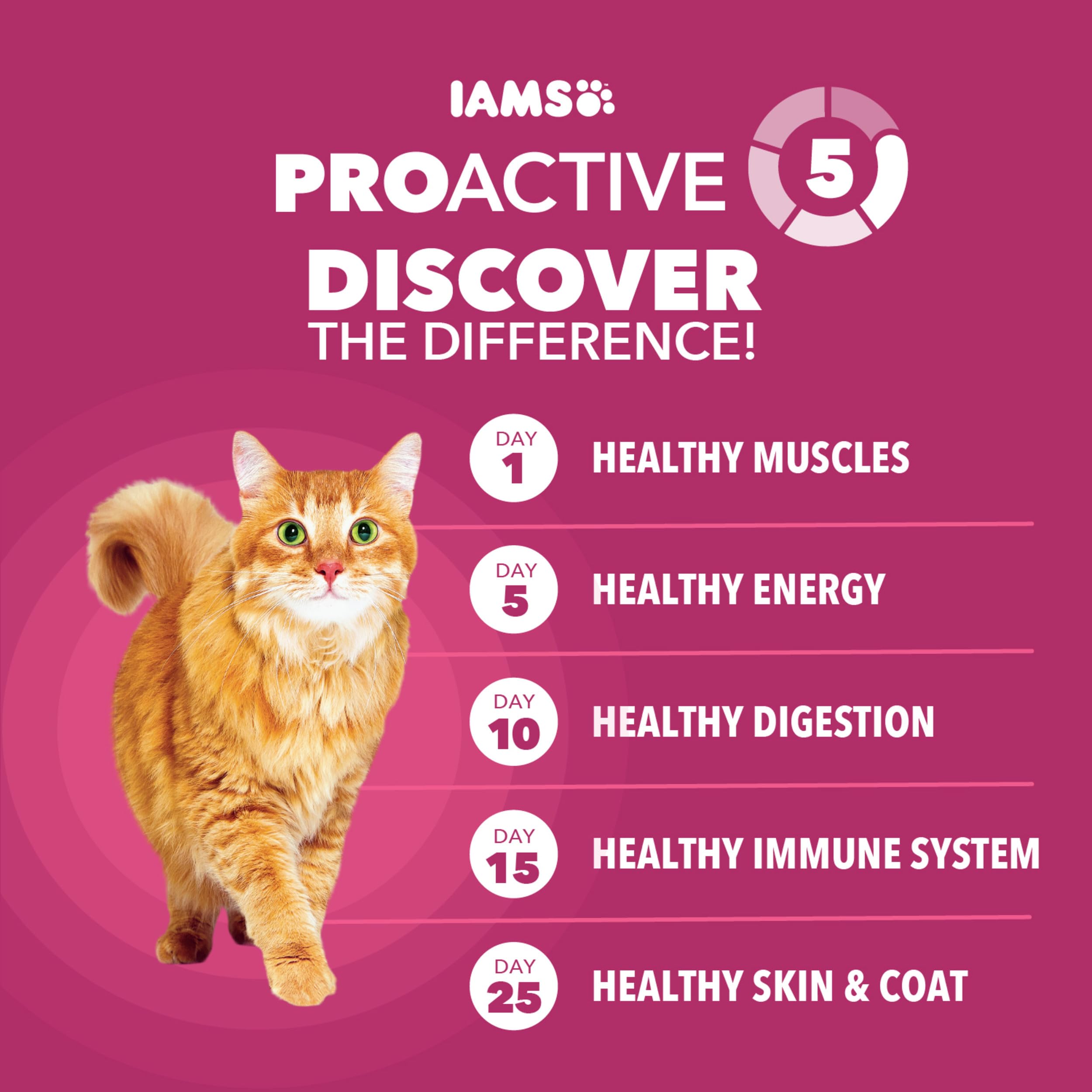 IAMS bag nutrition label highlighting balanced nutrients