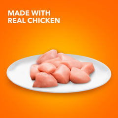 IAMS open chicken pate tray demonstrating fresh single-serve convenience