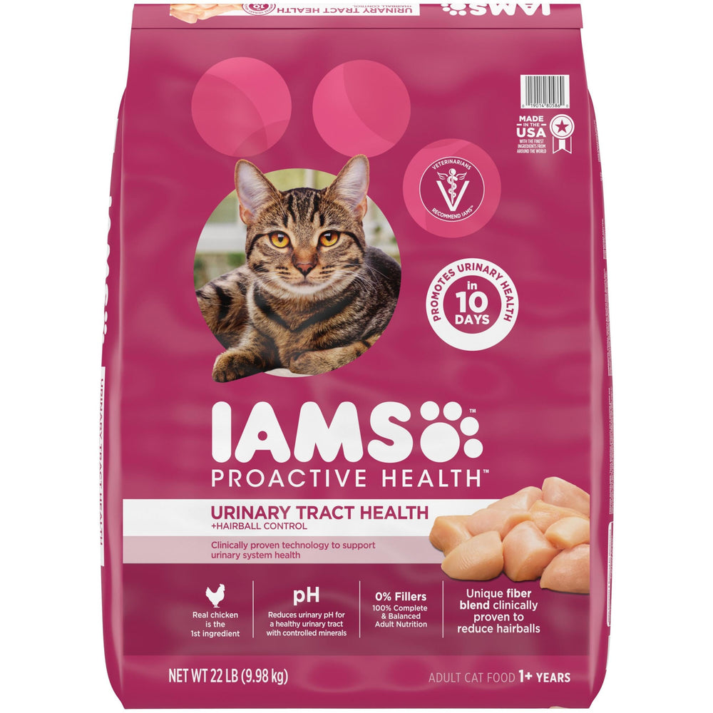 IAMS front packaging 22 lb bag showing product and benefits
