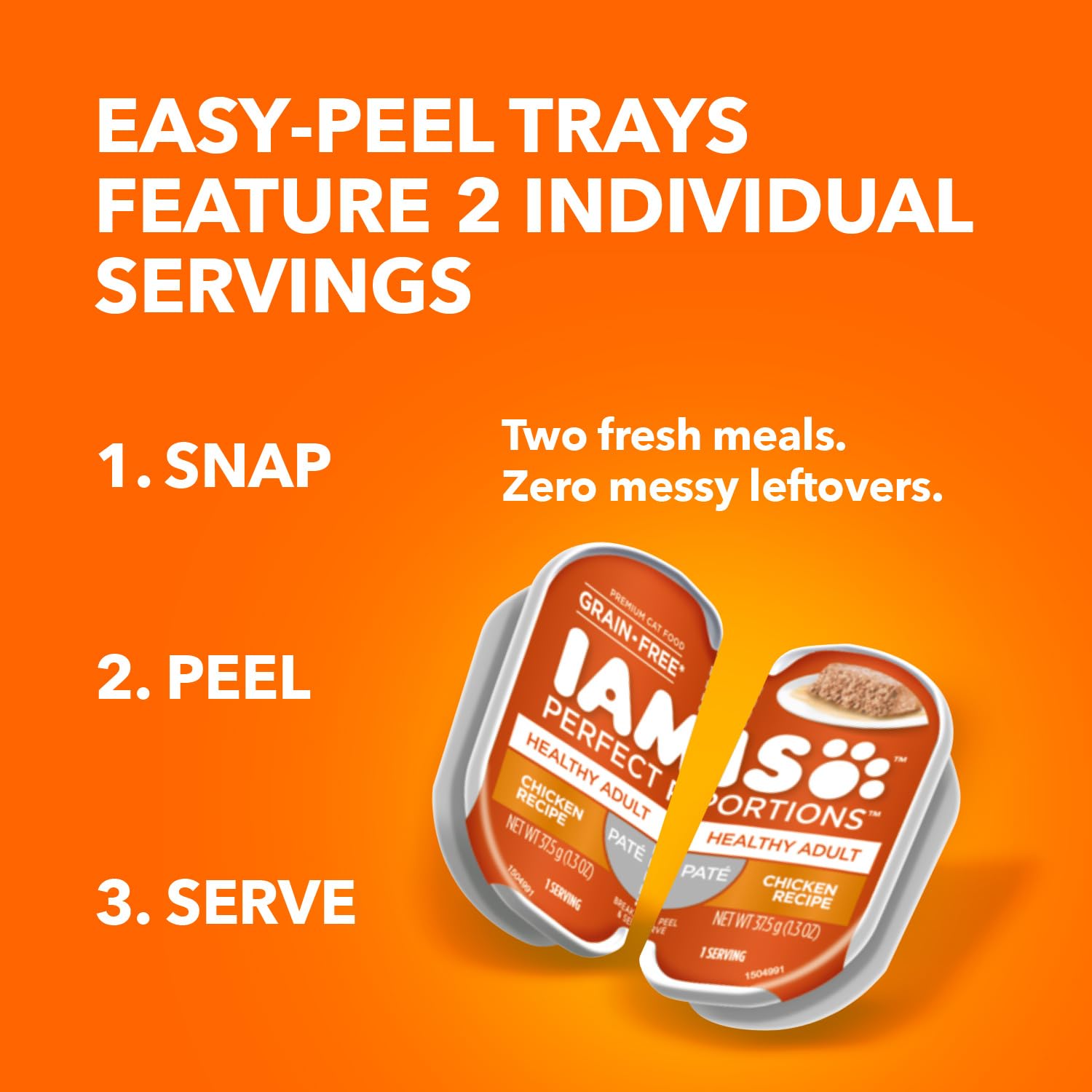 IAMS pate texture close-up showing smooth, moist chicken consistency