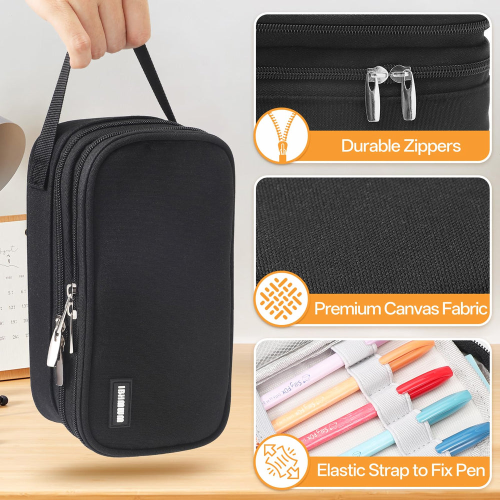 IBHMWM zippered mesh pocket and elastic straps, secure small-item benefit