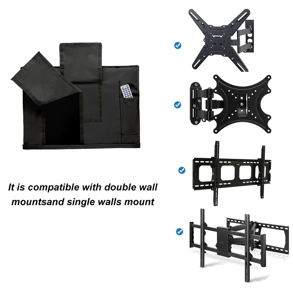 iBirdie reinforced back flap protecting TV stand and cables