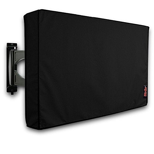 iBirdie front view of cover on TV showing full weather protection