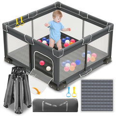ICAREWAY front view of playpen showing safe enclosed space and portability