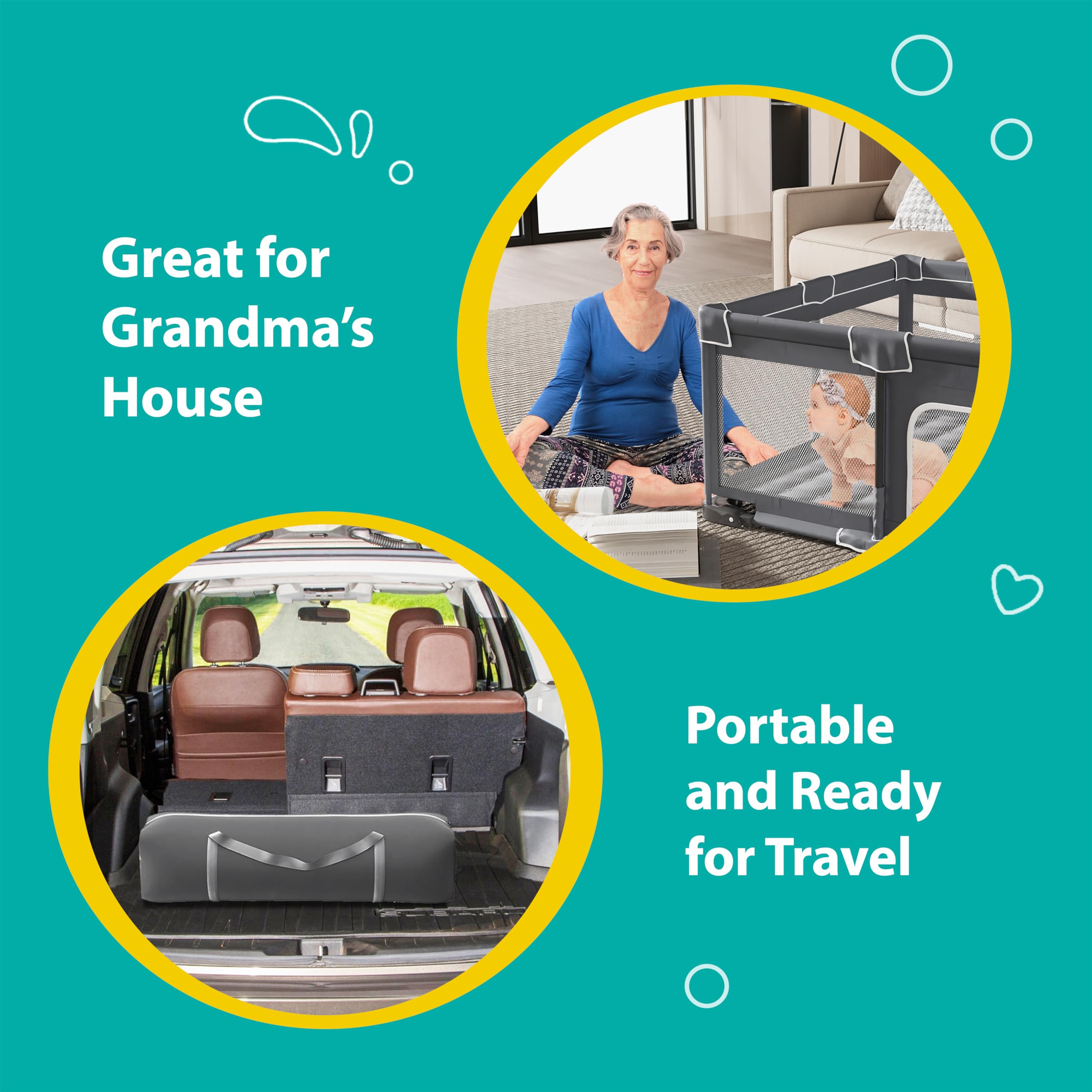 ICAREWAY removable play mat displayed for cushioning and easy cleaning