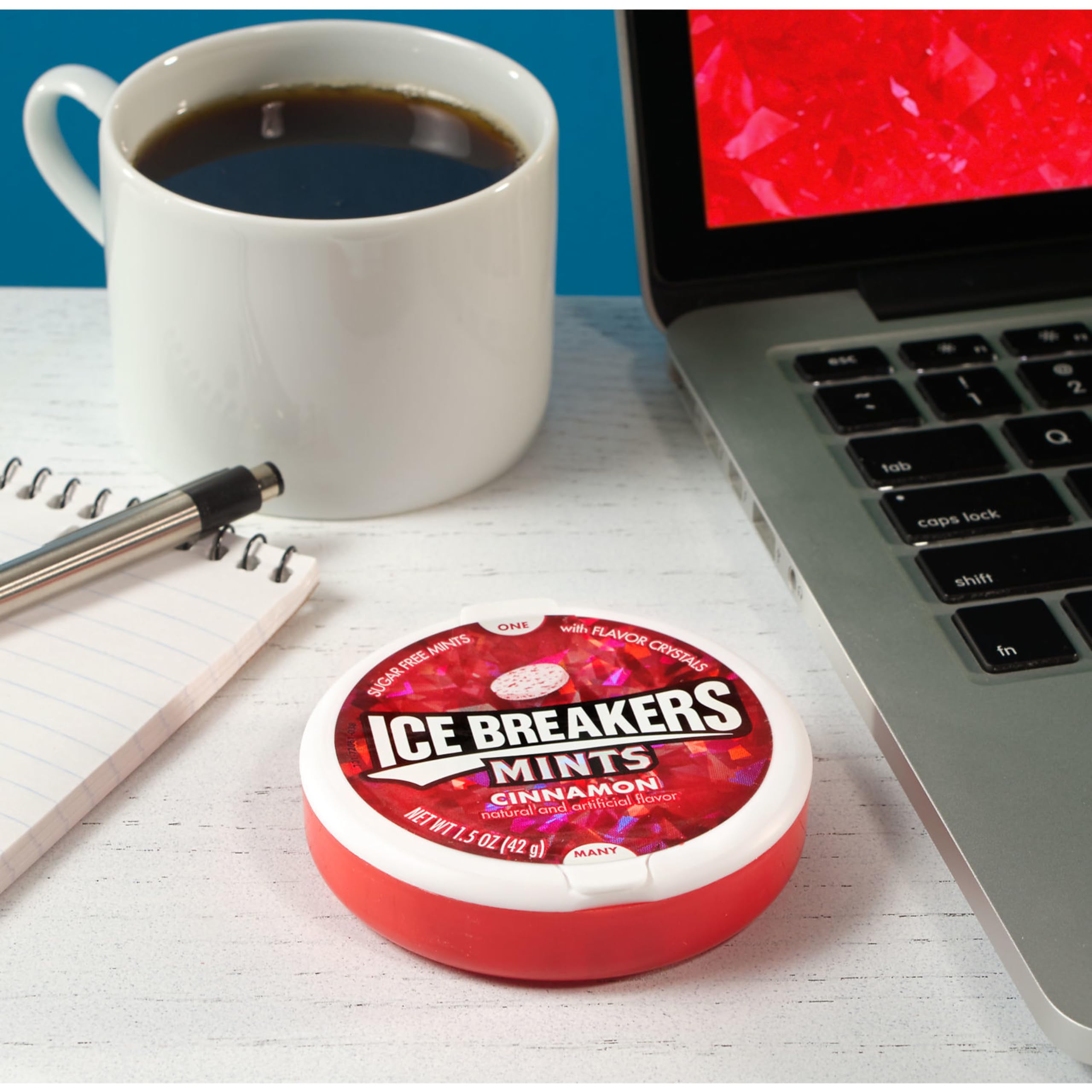 Ice Breakers group box display with eight tins ideal for sharing or events