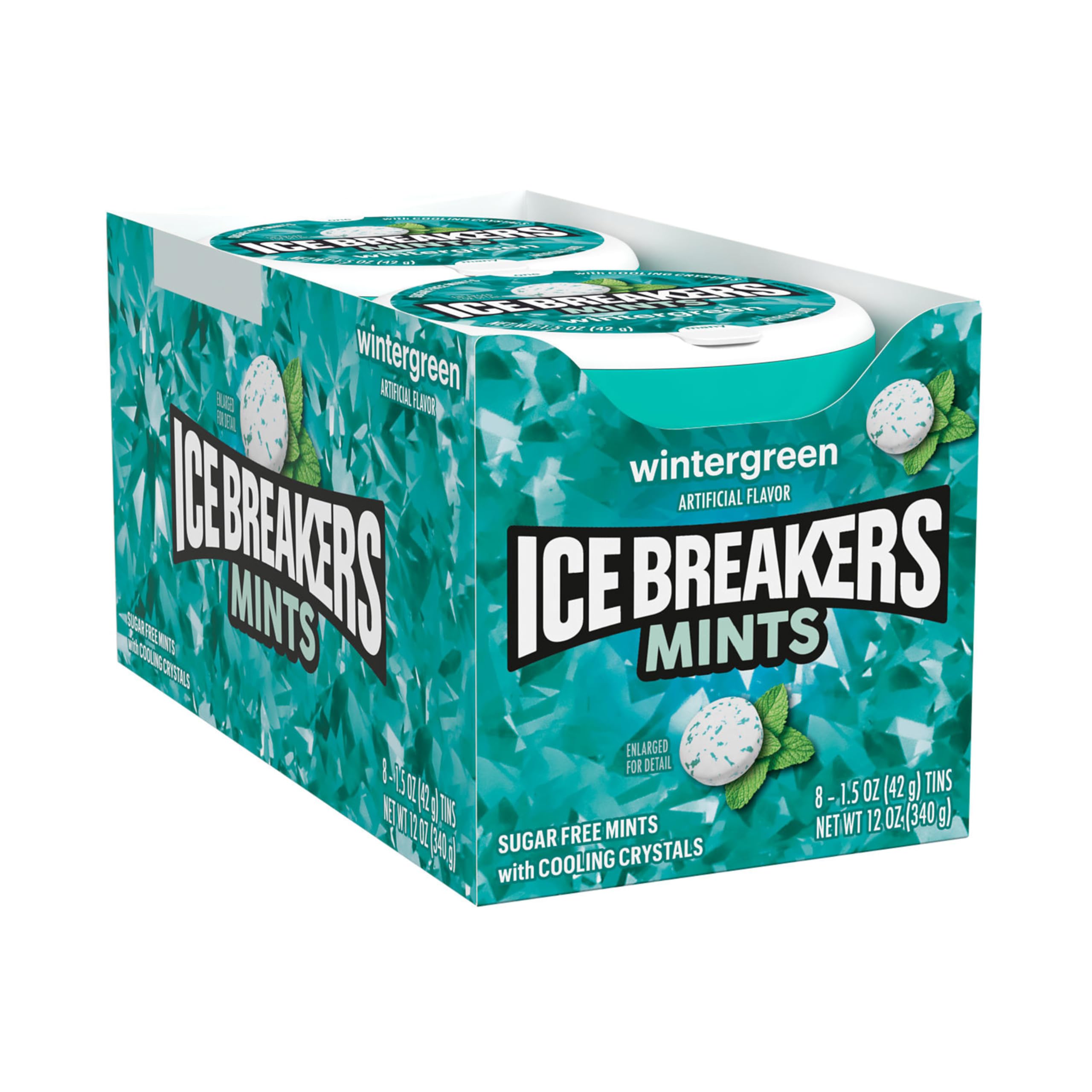Ice Breakers open tins dispensing mints for easy single-handed access benefit