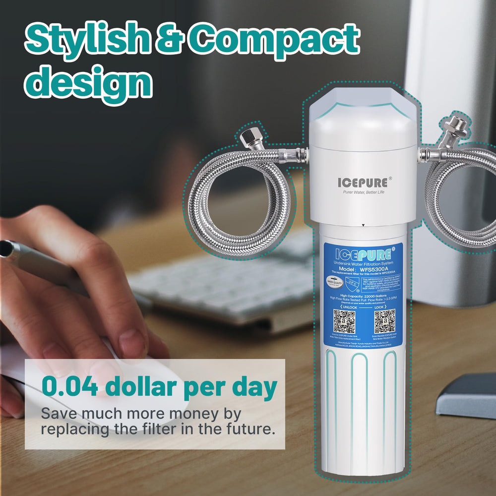 ICEPURE in kitchen lifestyle setting showing everyday drinking water benefit