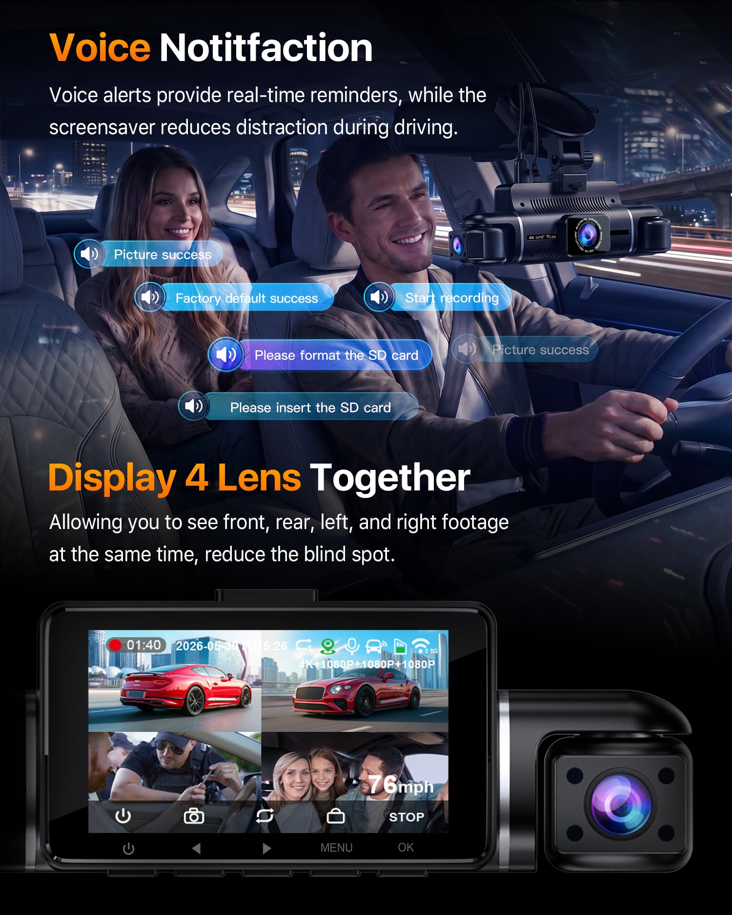 Icesky installed in vehicle lifestyle shot showing professional in-car integration