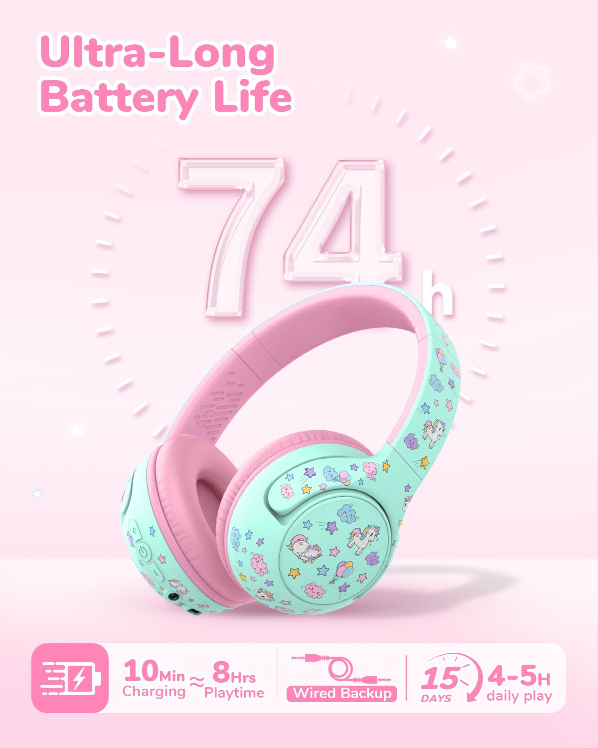iClever BTH27 plugged with 3.5mm wired mode for uninterrupted audio