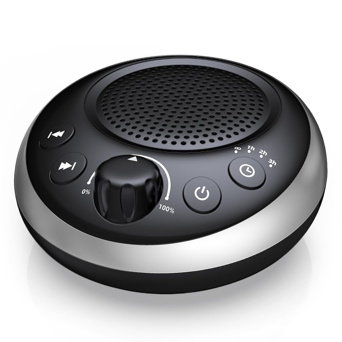 iDealSleep front view showing compact white noise machine for versatile sleep support