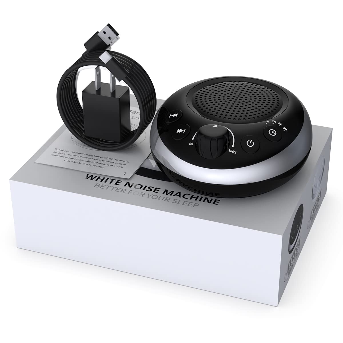 iDealSleep label and specs detail highlighting timer, memory and 36 volume levels