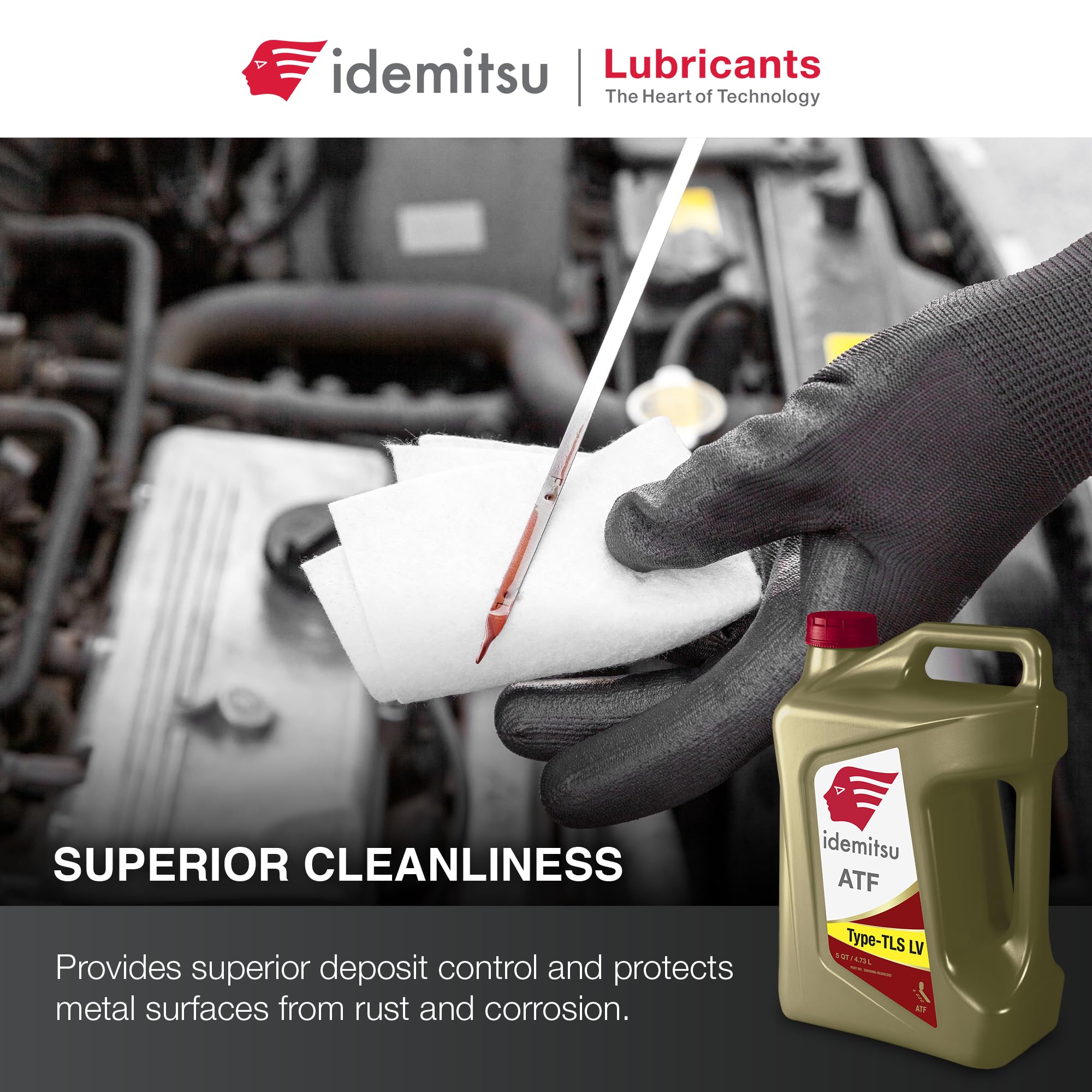 Idemitsu ATF fluid color swatch illustrating clarity and quality control