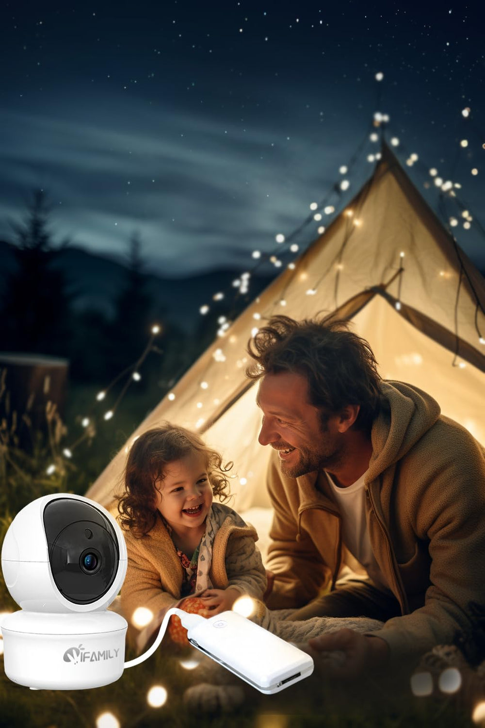 iFamily camera mounted on wall demonstrating flexible placement benefit