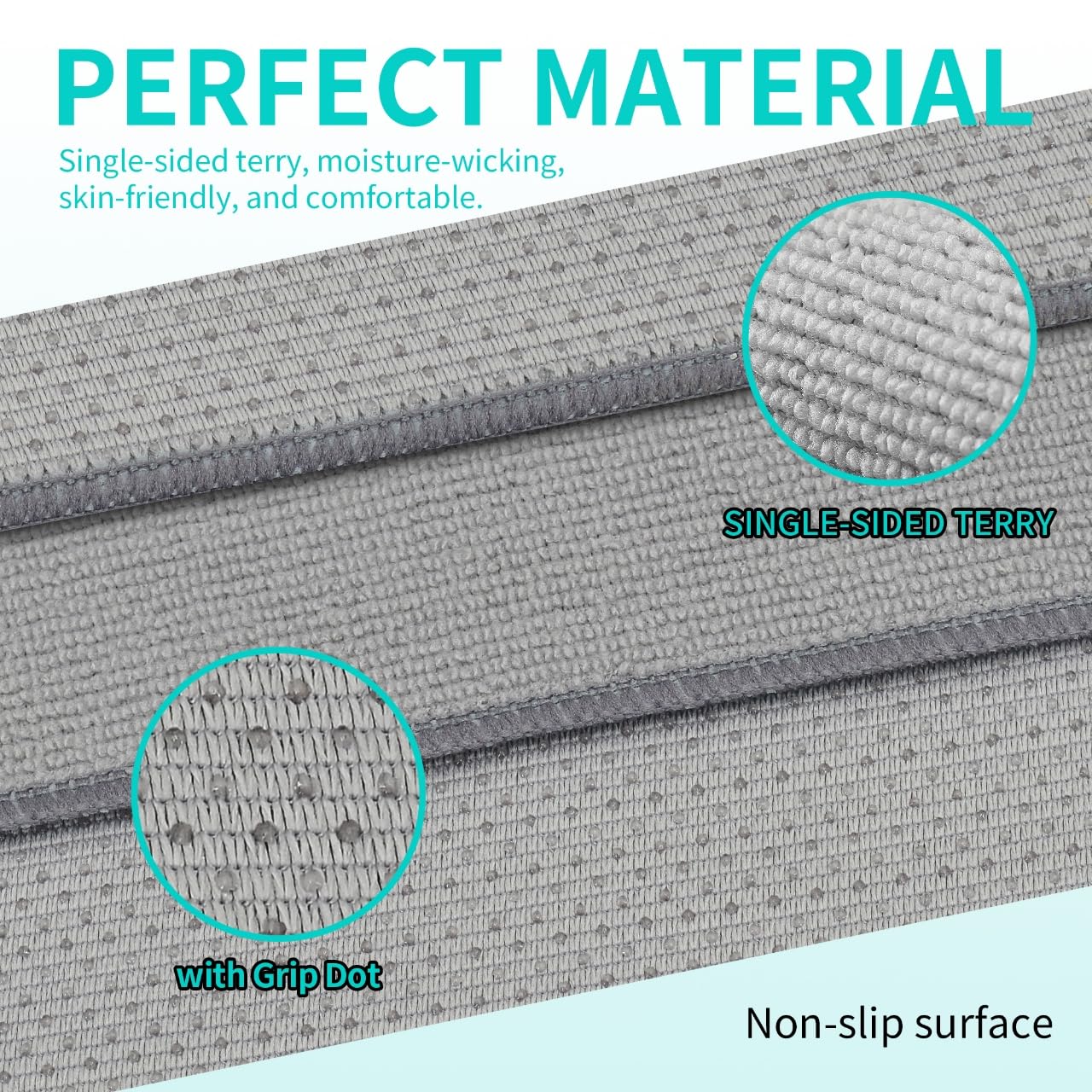 IFWIND towel laid on yoga mat in studio showing improved traction during practice