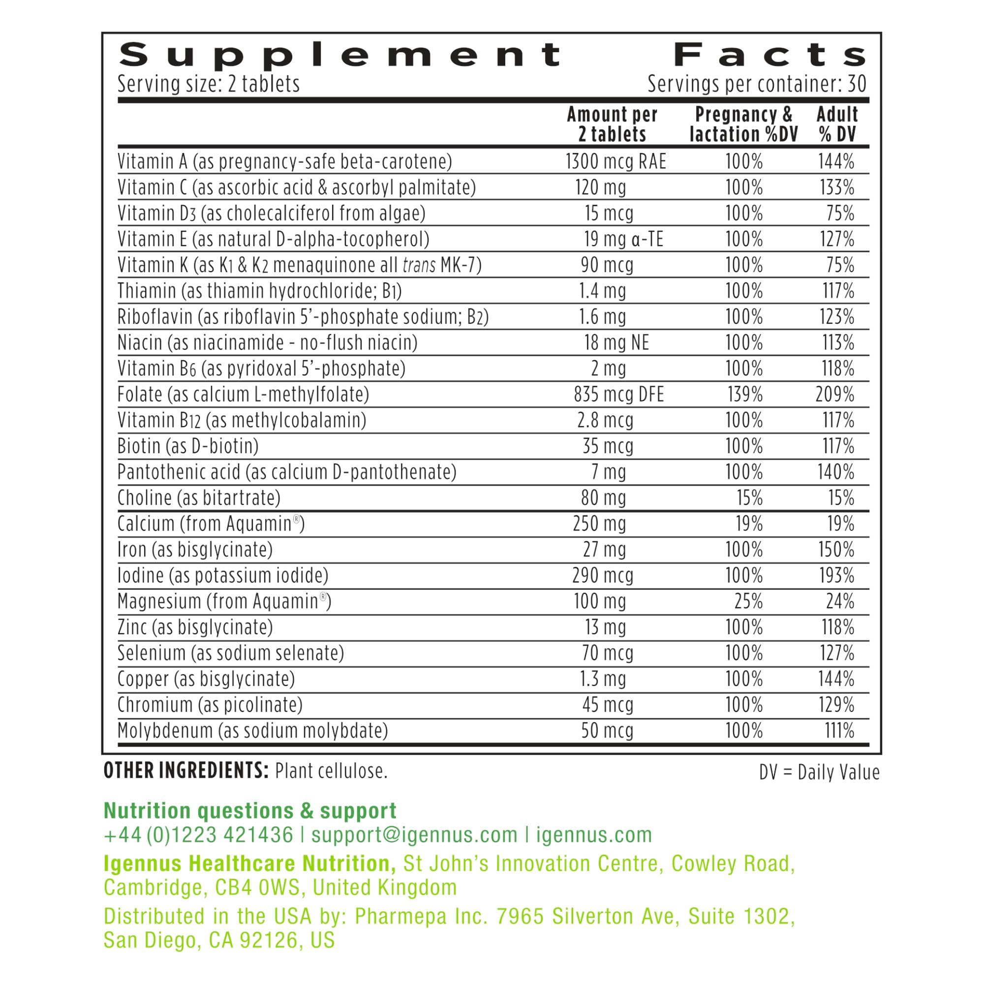 Igennus Healthcare Nutrition raw ingredient display representing clean sourced nutrients