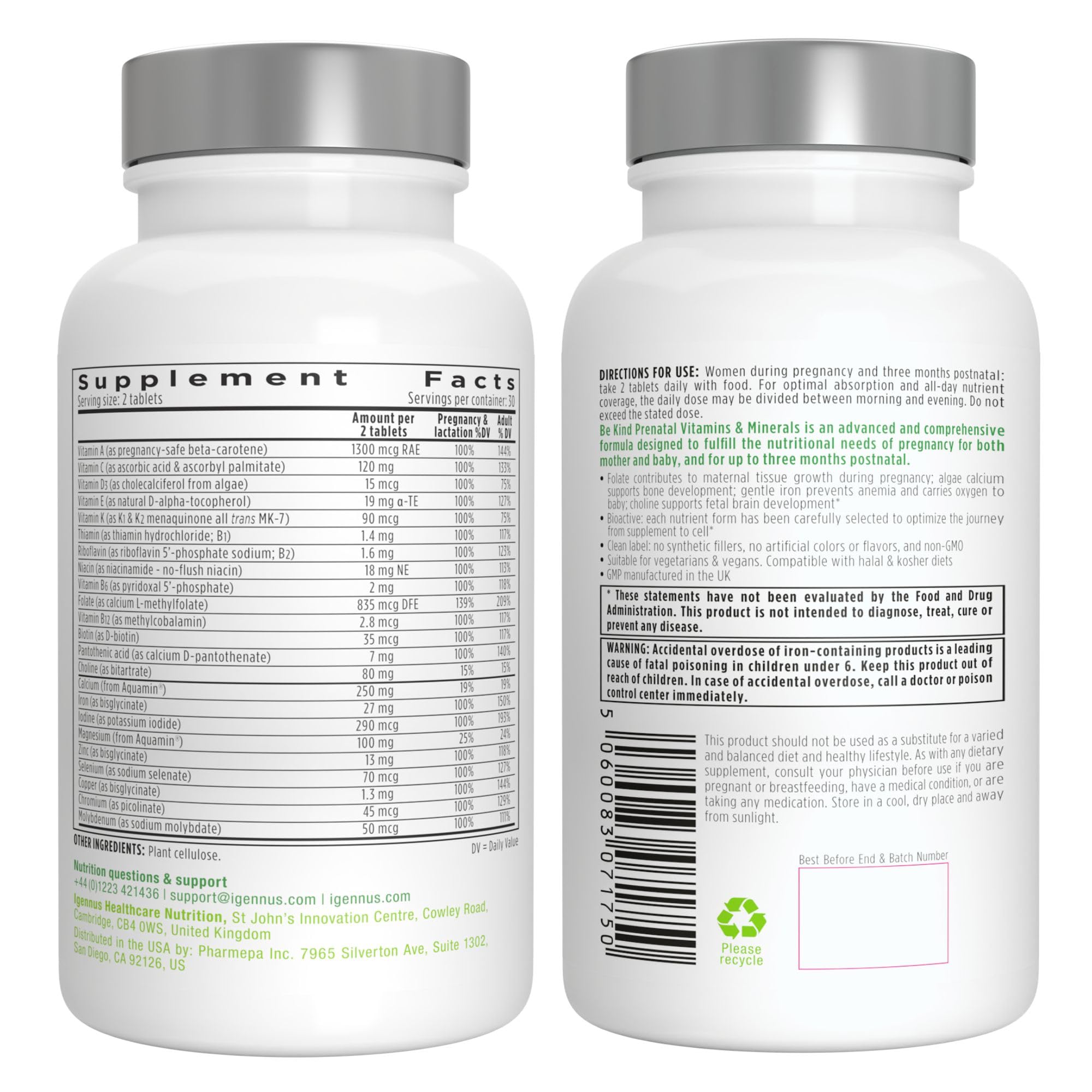 Igennus Healthcare Nutrition laboratory certificate image indicating independent testing