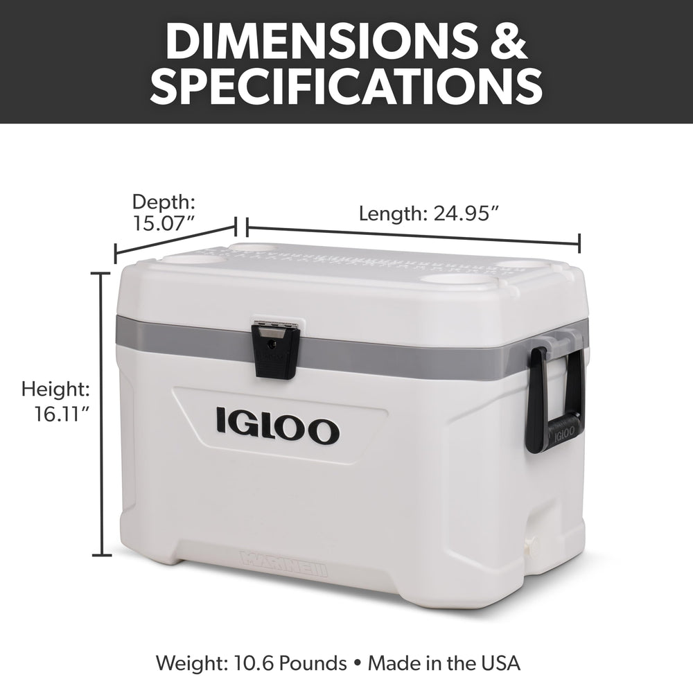 Igloo comfort-grip swing handle held wet, improving grip and carry safety
