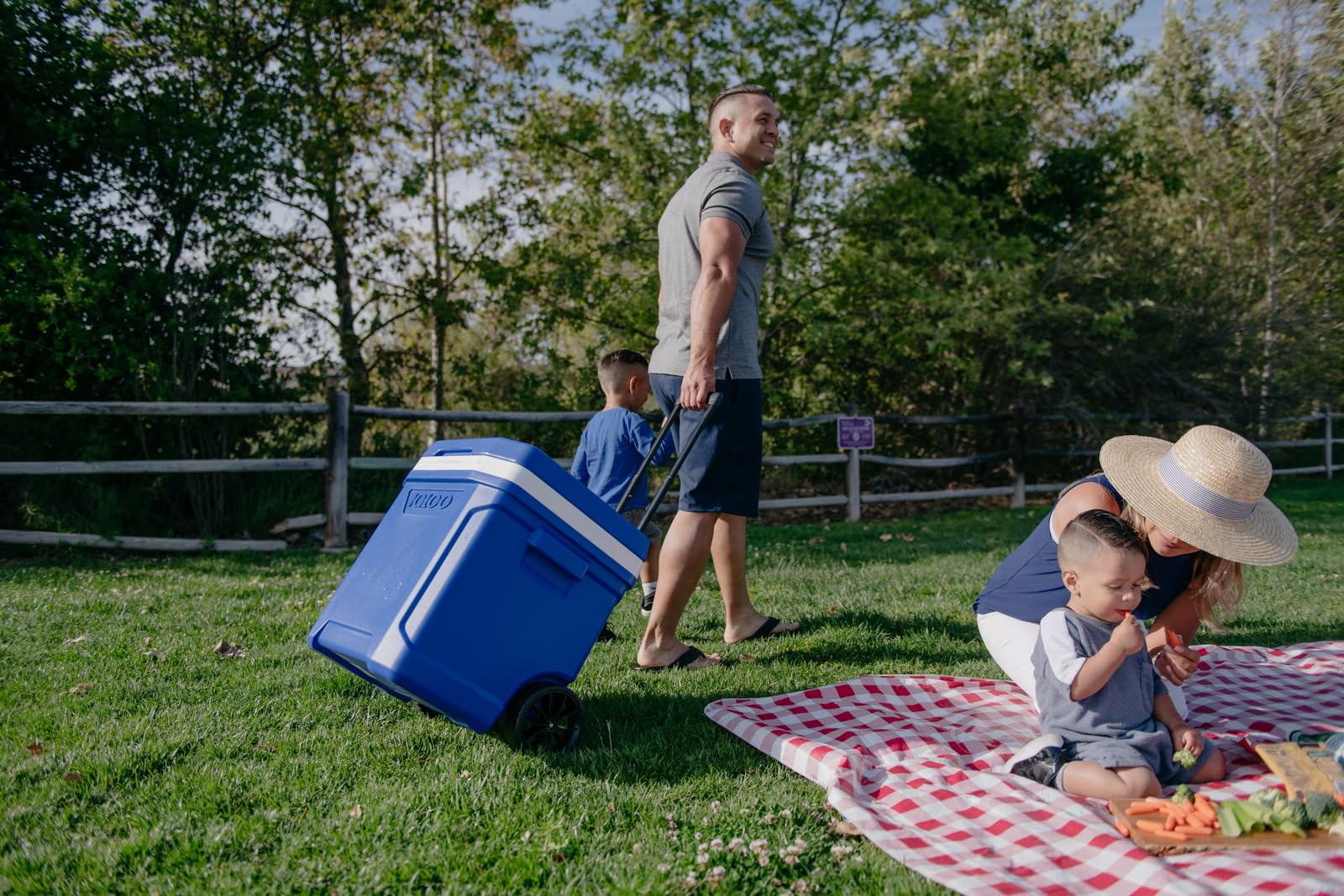 Igloo cooler in beach setting demonstrating portability and convenience