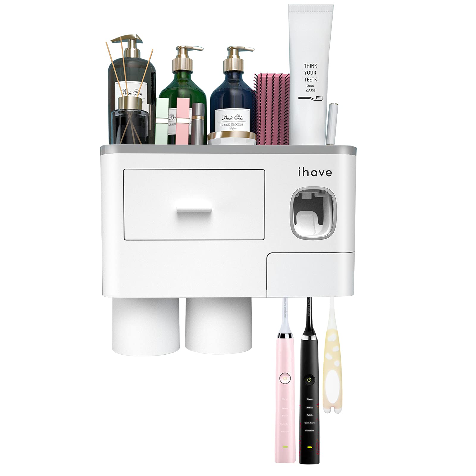 iHave lifestyle bathroom setup displaying organized, clutter-free vanity