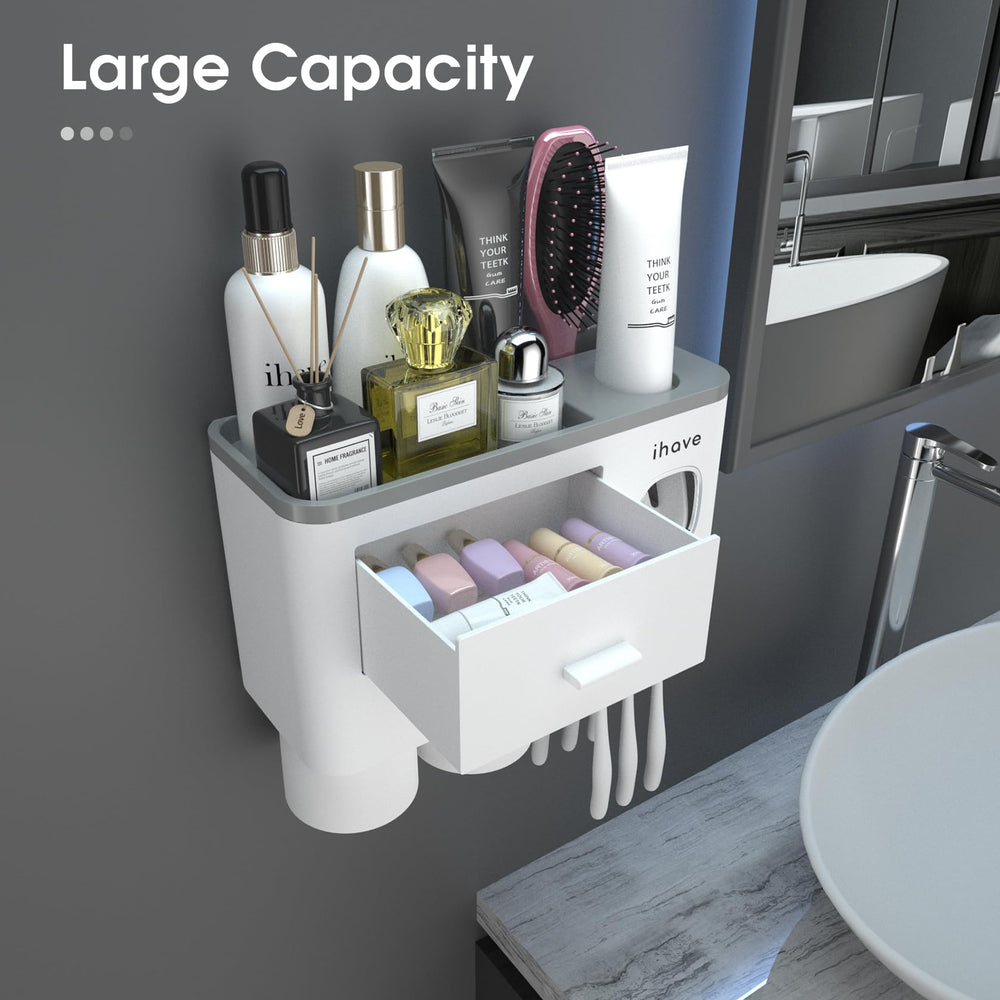 iHave close-up of toothpaste dispenser demonstrating measured paste control