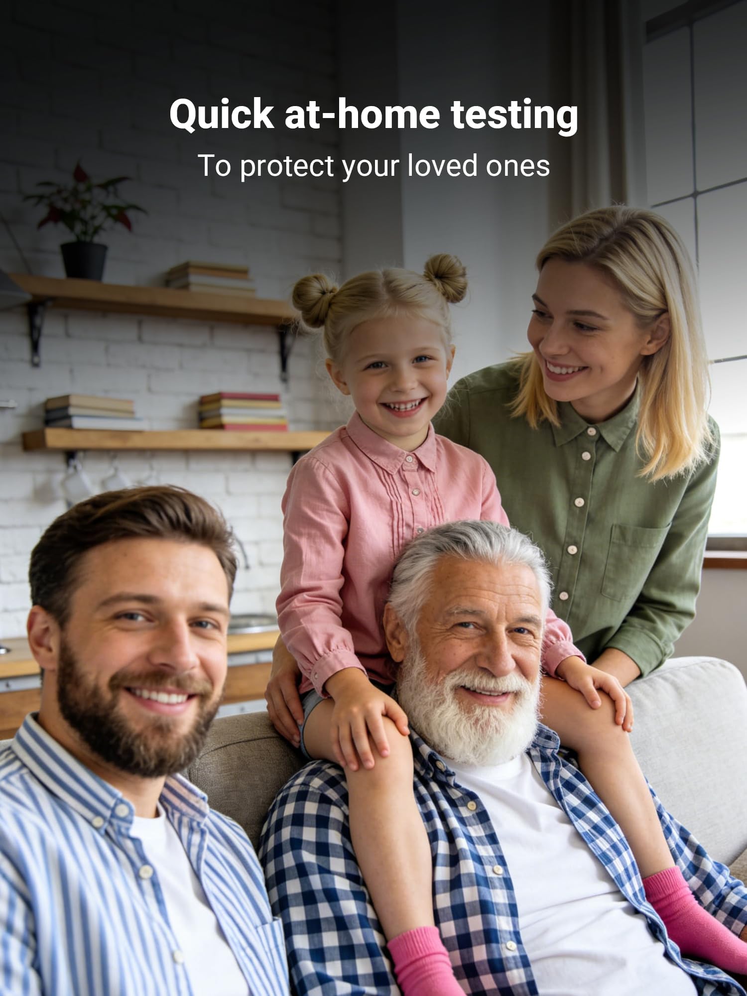 iHealth in-use adult assisted child sample collection demonstrating safe collection