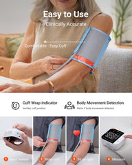 iHealth Track Pro with USB-C cable and AA batteries for flexible power options